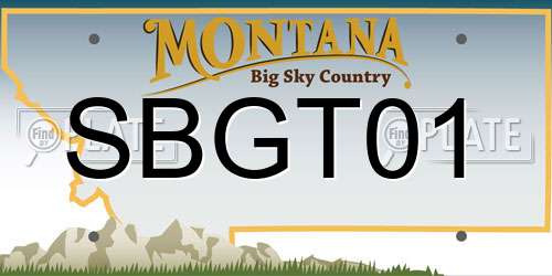 SBGT01 Montana License Plate