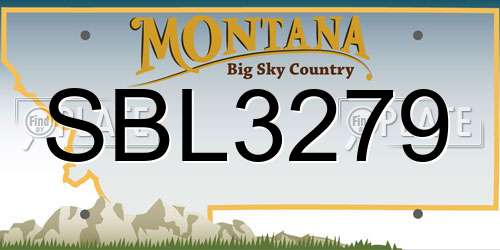 SBL3279 Montana License Plate