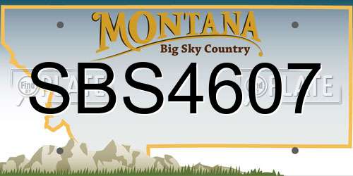 SBS4607 Montana License Plate