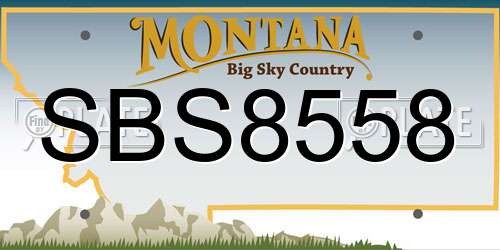 SBS8558 Montana License Plate