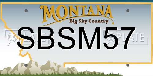 SBSM57 Montana License Plate