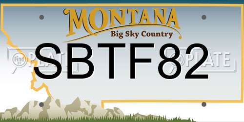 SBTF82 Montana License Plate