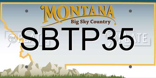 SBTP35 Montana License Plate