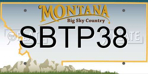 SBTP38 Montana License Plate