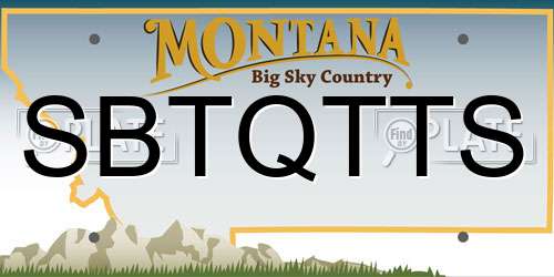 SBTQTTS Montana License Plate