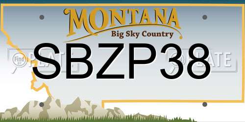 SBZP38 Montana License Plate