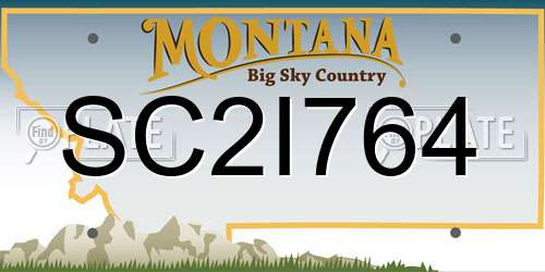 SC2I764 Montana License Plate