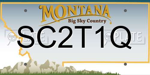 SC2T1Q Montana License Plate