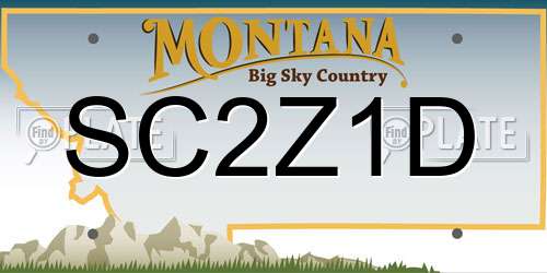 SC2Z1D Montana License Plate