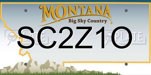 SC2Z1O Montana License Plate