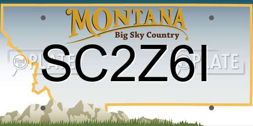SC2Z6I Montana License Plate