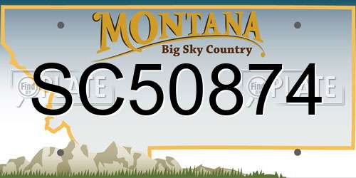 SC50874 Montana License Plate
