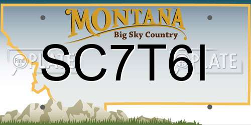 SC7T6I Montana License Plate