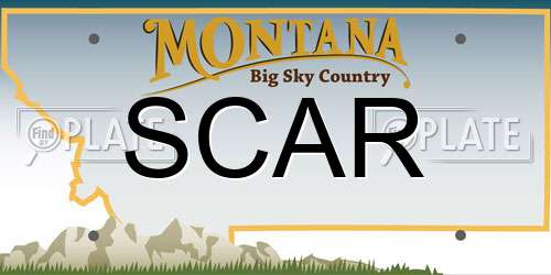 SCAR Montana License Plate