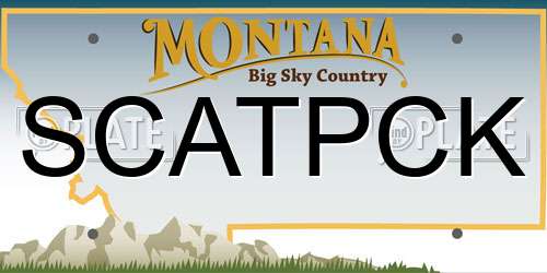 SCATPCK Montana License Plate