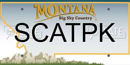 SCATPK Montana License Plate