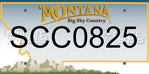 SCC0825 Montana License Plate
