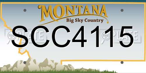 SCC4115 Montana License Plate