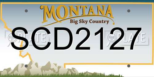 SCD2127 Montana License Plate