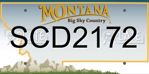 SCD2172 Montana License Plate