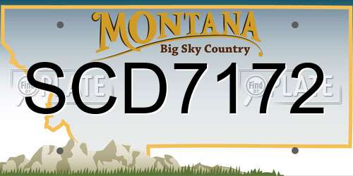 SCD7172 Montana License Plate
