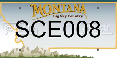 SCE008 Montana License Plate