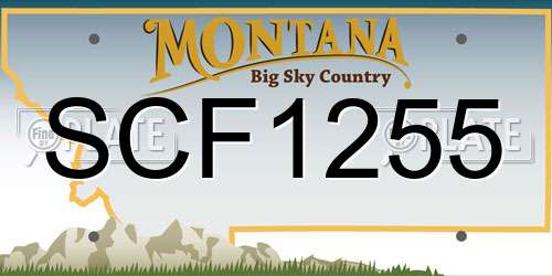 SCF1255 Montana License Plate