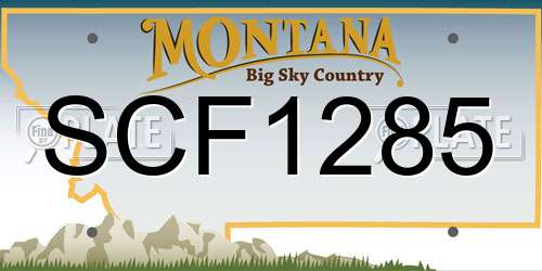SCF1285 Montana License Plate