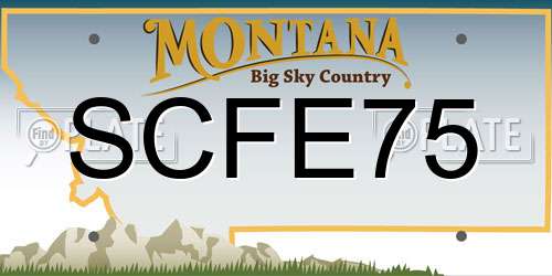 SCFE75 Montana License Plate
