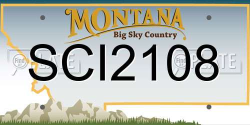 SCI2108 Montana License Plate