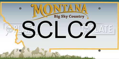 SCLC2 Montana License Plate