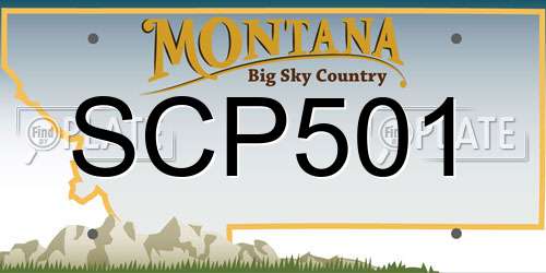 SCP501 Montana License Plate