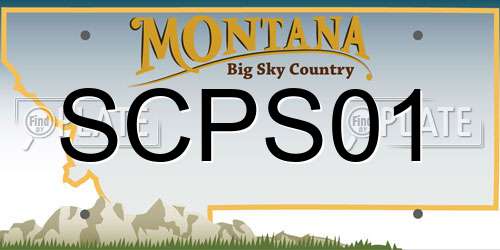 SCPS01 Montana License Plate