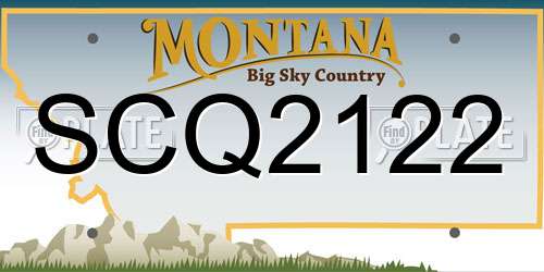 SCQ2122 Montana License Plate