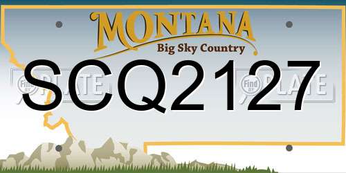 SCQ2127 Montana License Plate