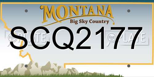 SCQ2177 Montana License Plate