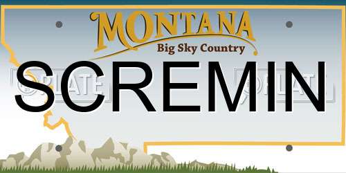 SCREMIN Montana License Plate