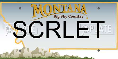 SCRLET Montana License Plate