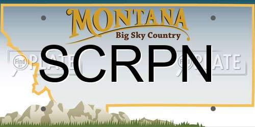 SCRPN Montana License Plate