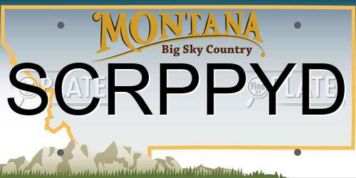 SCRPPYD Montana License Plate