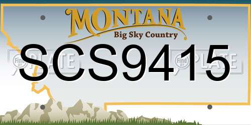 SCS9415 Montana License Plate