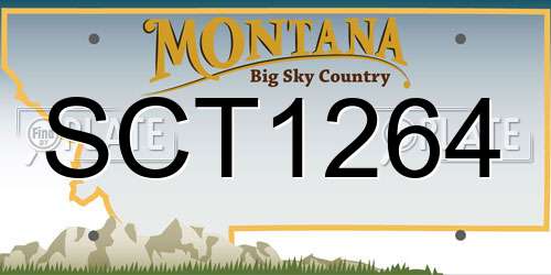 SCT1264 Montana License Plate