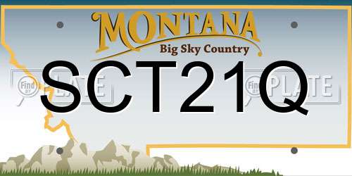SCT21Q Montana License Plate