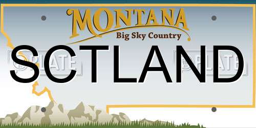 SCTLAND Montana License Plate