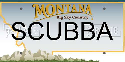 SCUBBA Montana License Plate