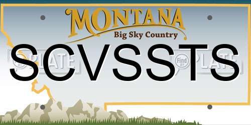 SCVSSTS Montana License Plate