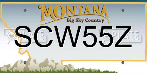 SCW55Z Montana License Plate