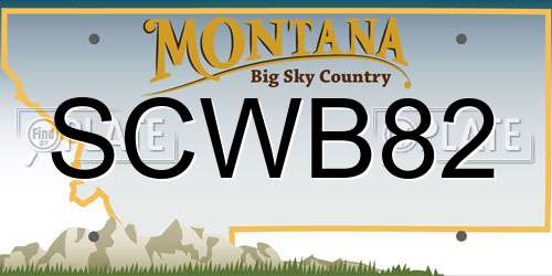 SCWB82 Montana License Plate