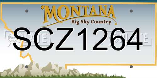 SCZ1264 Montana License Plate