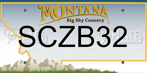 SCZB32 Montana License Plate
